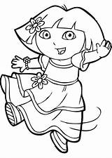 Dora Coloring Explorer Pages Princess Wonderful Bezoeken Procoloring Kleurplaten sketch template