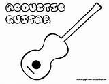 Guitar Coloring Colouring Pages Library Clipart Outline sketch template
