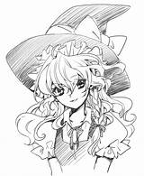 Marisa Kirisame Touhou Sketch Anime Hanamaru Pixiv Nanto Fanart Zerochan sketch template