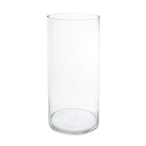 Glass Cylinder Vase 20dx40cmh Clear