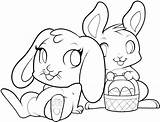 Bunny Coloring Pages Cute Easter Printable Color Print Getcolorings sketch template
