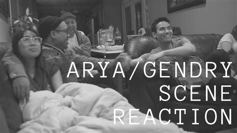 arya and gendry sex scene reaction game of thrones youtube