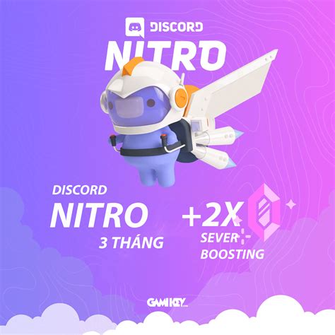 nang cap discord nitro  thang  sever boosting gamikey