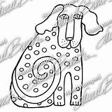 Burch Laurel Dog Choose Board Tail Stamp Rubber sketch template