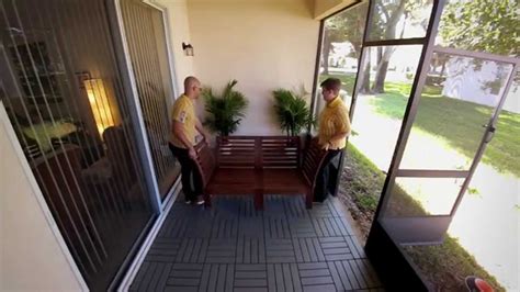 diy patio project laying outdoor deck tiles ikea home