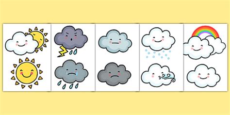 weather symbols  children teacher