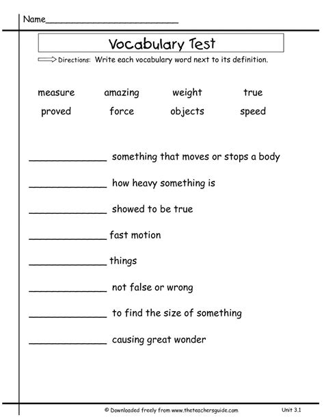 grade vocab worksheets math vocabulary  printable db excelcom