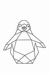 Geometric Penguin Animal Drawing Drawings Pingouin Tattoo Geometrique Cute Animals Geometrische Tape Designs Tiere Kids Coloring Figuren Geometrie Pinguin Zeichnen sketch template