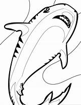 Coloring Pages Great Getdrawings Shark sketch template