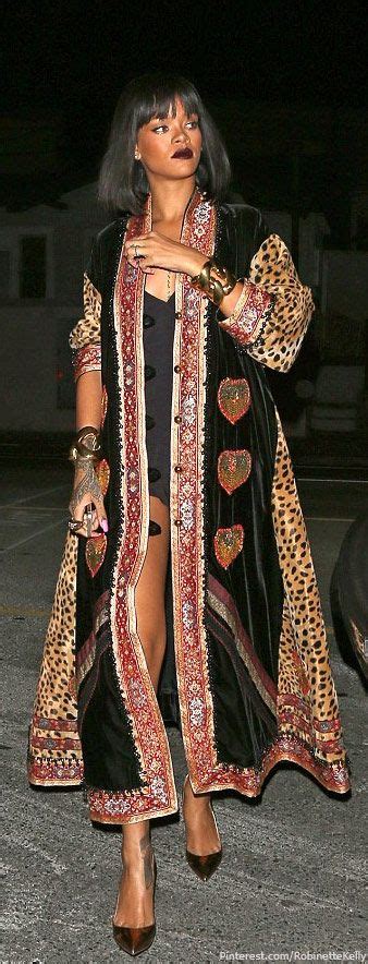 Street Style Rihanna Vintage Moschino Coat Rihanna Style Fashion