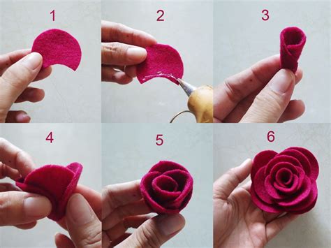 membuat bunga mawar  flanel terbaru
