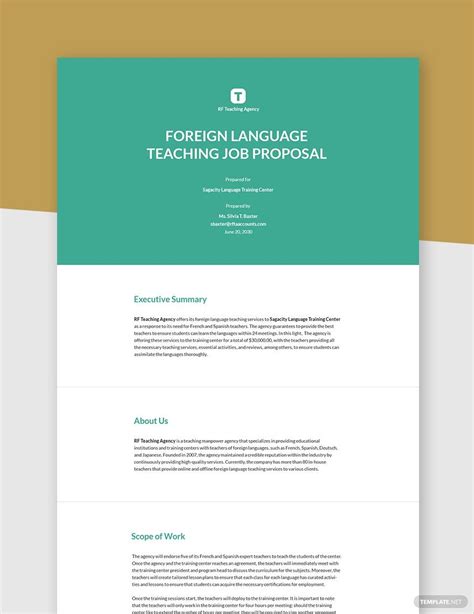 job proposal template google docs word apple pages  templatenet