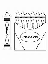 Crayon Crayons Crayola sketch template