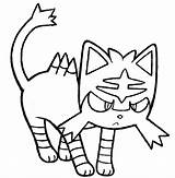 Coloring Pages Litten Pokemon Colouring Pokémon Moon Sun Drawings Whiskers Book Sheets Template Collection Clipartxtras sketch template