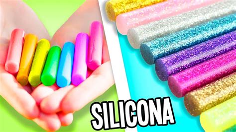 haz barritas de silicona de colores en casa ️ silicona caliente casera
