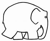 Elmer Elmar Elefant Coloriage Elefante Malvorlage Imprimer Olifant Silueta Ausmalbild Nounouduveron Blank Decoupage Schilderen Cuento Elefanten Bord Animales sketch template