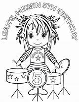 Rock Star Coloring Pages Rockstar Color Getcolorings Printable Personalized Birthday sketch template