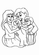 Coloring Pages Baby Dad Mom Family Colouring Mother Father Birth Kids Born Drawing Sketch Papa Mama Cartoon Babies Malvorlagen Familie sketch template