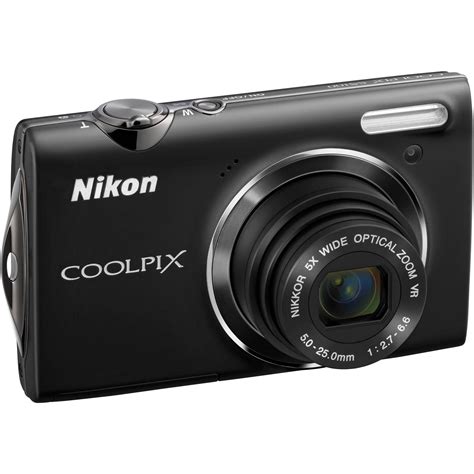 nikon coolpix  compact digital camera black  bh