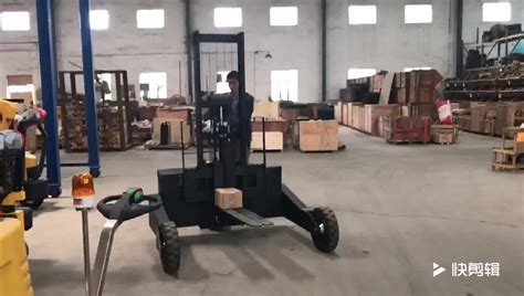 Ce Certification 1 Ton Rough Terrain Electric Pallet Stacker With 3 Big