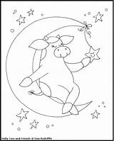 Cow Coloring Jumping Moon Over Birthday Happy Template sketch template