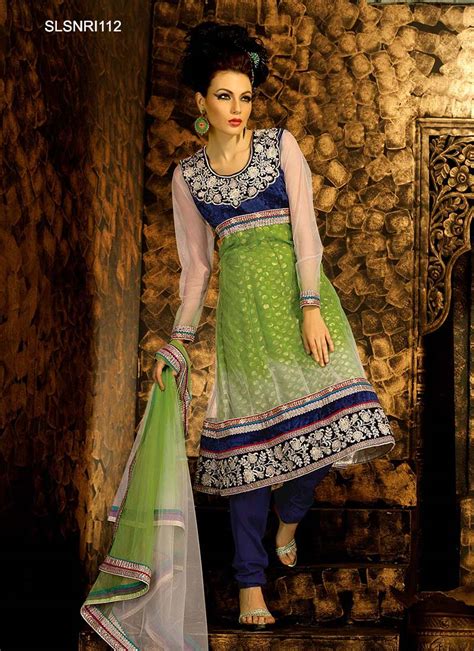 latest indian frocks with churidar pajmas collection 2013