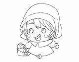 Little Red Coloring Hood Riding Ridinghood Coloringcrew sketch template
