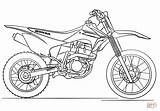 Moto Motocross Motos Kawasaki Supercoloring Motocicletas sketch template