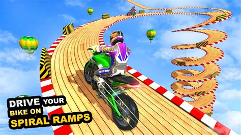 top bike stunt games spiral ramp stunts game  android apk