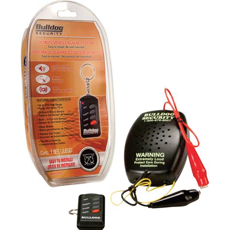 bulldog security remote vehicle alarm system ft range model    cameras