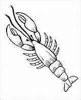 Lobster Coloring Printable Pages Colouring Trap Colour Template Coloringbay Tattoo Visit Tweet sketch template