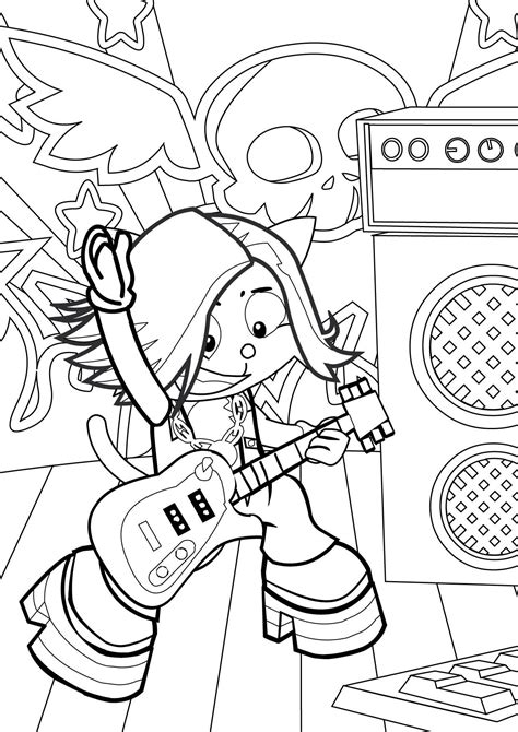 rockstar coloring pages printables   thousand pictures