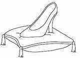 Cinderella Slipper Glass Template Crafts Shoes Coloring Google Search Party Pages Shoe Princess Drawing Da Silhouette Slippers Salvato sketch template