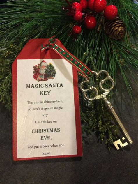 magic santa key ornament  poem  homestylecolor  etsy santas