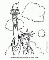 Liberty Statue Coloring Pages Printable Symbols States Outline Monuments Kids Sheet Clipart American Cliparts National Drawing Book July Patriotic 4th sketch template