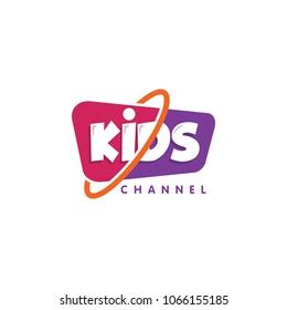 kids channel logo design stock vector royalty