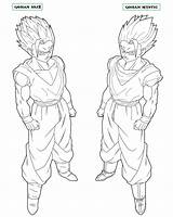 Coloring Pages Ssj2 Goku Gohan Super Comments Saiyan sketch template