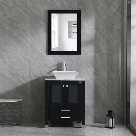 wonline   bathroom vanity wood cabinet double vessel sink