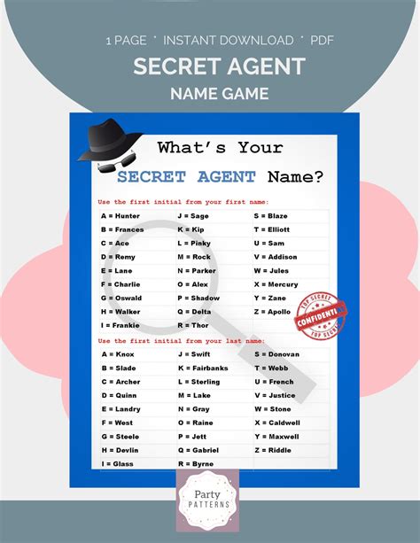 secret agent  game kids spy party game etsy