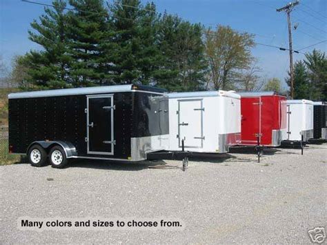 Sell Cargo Enclosed 7x16 Round Front 2 Axles Landscape Atv Trailers