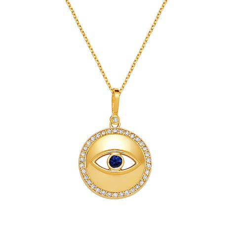 diamond evil eye necklace baby gold