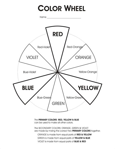 color wheel worksheets coloring pages   random print outs
