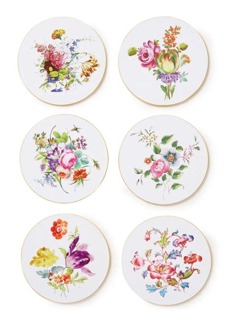 plates  flowers painted