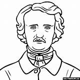 Poe Edgar Allan Coloring Pages Drawing Online Color Book Thecolor Frank Raven Historical Vector Anne Figures Famous Books Getdrawings Visit sketch template