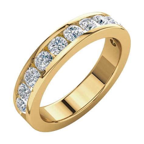jewelryweb  yellow gold diamond anniversary band ring  ct