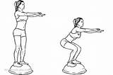 Bosu Squat Exercise Workoutlabs Ball Workout sketch template