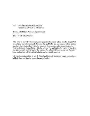 editable waiver letter templates  ms word  pdffiller