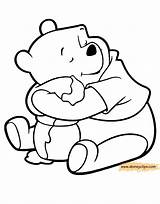 Pooh Winnie Coloring Hugging Disneyclips Piglet sketch template