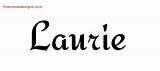 Name Laurie Tattoo Janice Designs Calligraphic Stylish Lettering Cursive Freenamedesigns sketch template