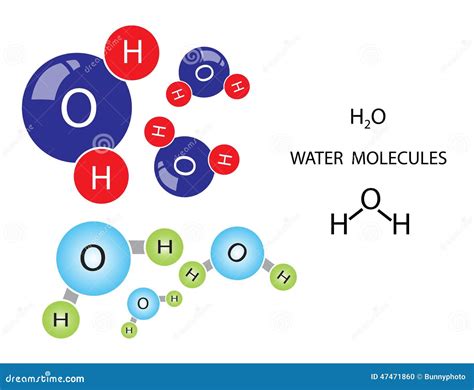 wassermolekuel  vektor abbildung illustration von molekuel